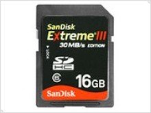 SanDisk установил новый рекорд скорости записи на SDHC-карты памяти