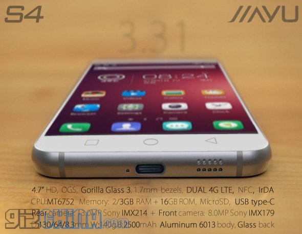 JiaYu S4 – смартфон с гнездом USB Type-C