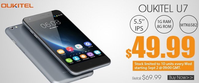Oukitel U7 – хороший смартфон с рекордно низкой стоимостью