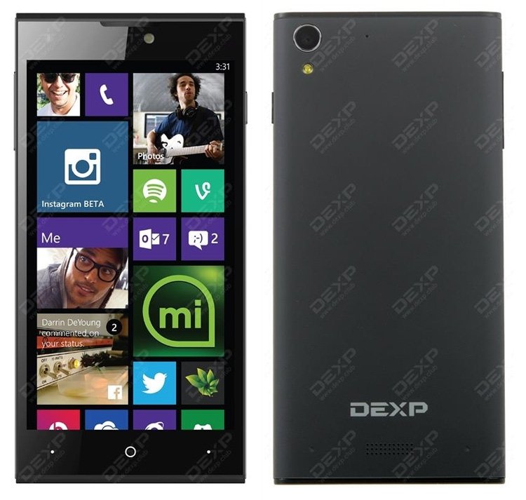 DEXP Ixion W 5 – самый большой смартфон на ОС от Windows 