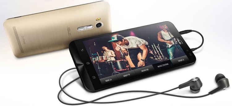 Смартфон Asus Zenfone Go TV оборудованный цифровым ТВ-тюнером