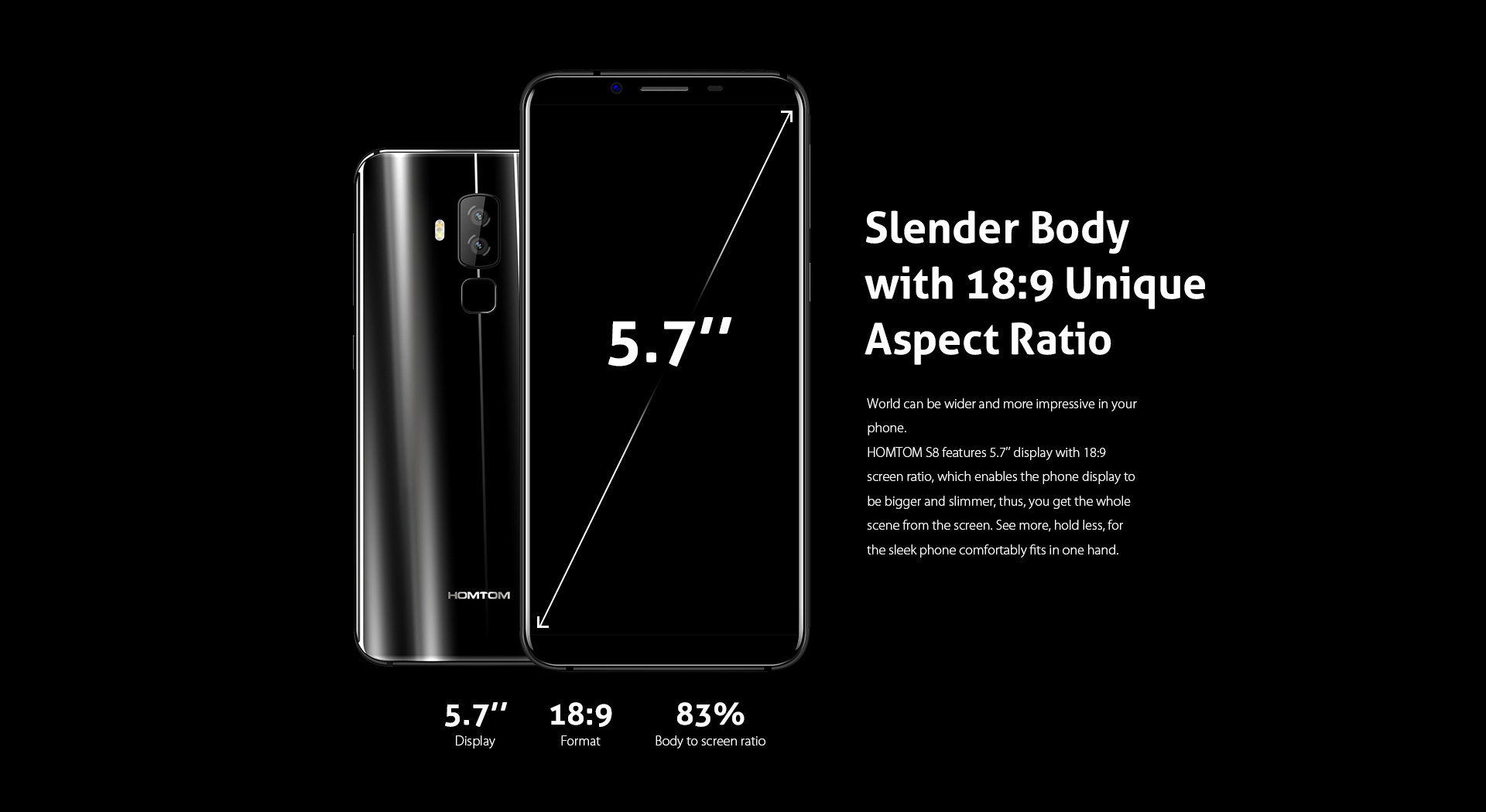 Новинка HomTom S8 с экраном в соотношении 18:9 