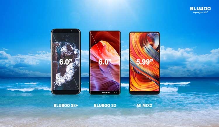 В скором времени дебютируют безрамочники Bluboo S8+ и S2 
