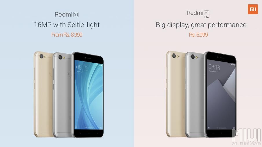 Xiaomi Redmi Y1 и Y1 Lite - парочка селфи смартфонов от Xiaomi 