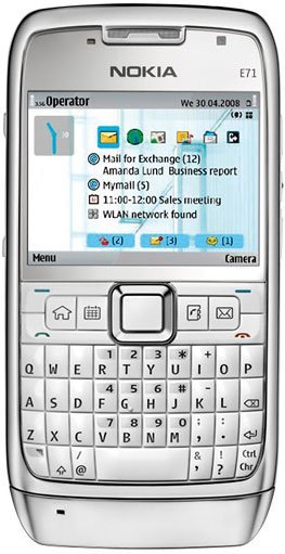 The Nokia E71 Smartphone Available in White on the Rogers Wireless 3.5G Network 