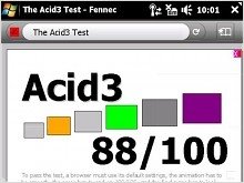 Firefox Mobile on Windows Mobile scored 88/100 in Acid 3 browser test - изображение