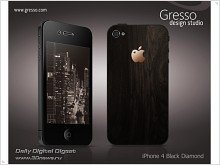 Luxury Gresso iPhone smartphone 4 Black Diamond - изображение