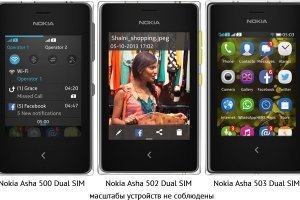 Телефоны Nokia Asha 500, Asha 502 и Asha 503: триединство - изображение