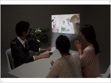 Smartphone with a pico-projector appeared in Japan