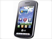 Cheap touch phone LG T315i with support for social networks 