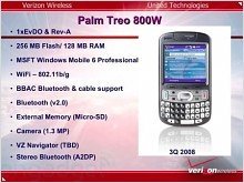 Treo 800w появится у Verizon в третьем квартале