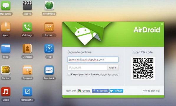 Мобильная утилита AirDroid